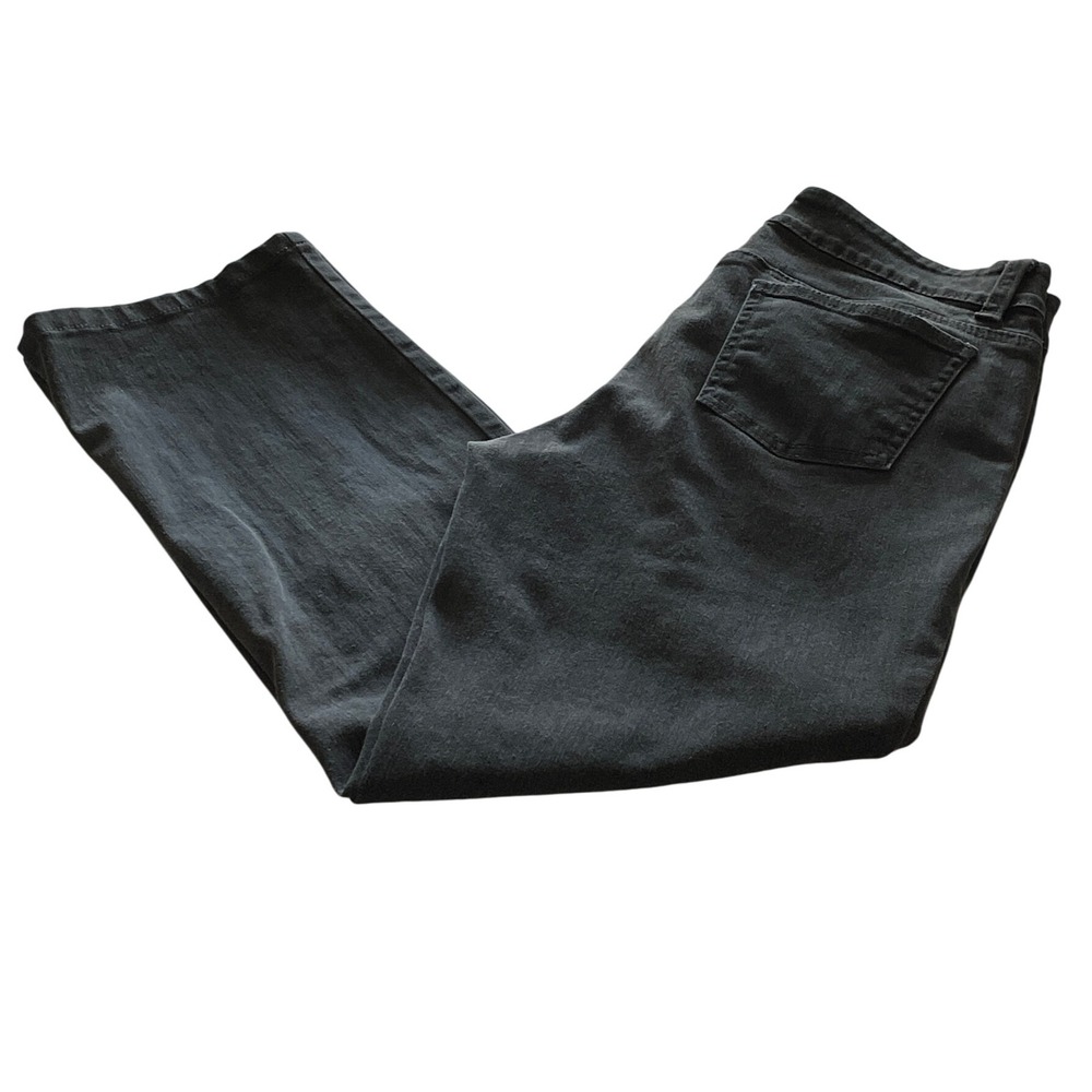 EILEEN FISHER 4 Petite Women's Gray Wash Black Bootcut Jeans -Sustainable Brand‎